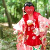 【七五三・京都市下京区】ゲストハウスへ出張！3歳のお祝いに被布着付け＆おめかしサポート